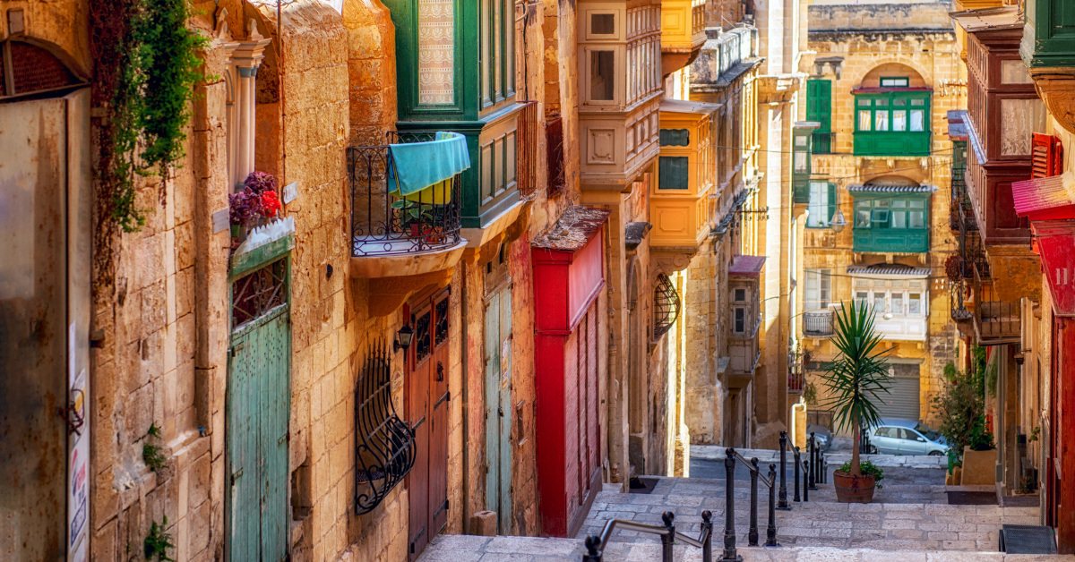 Colourful Steps in Malta’s Capital City, Valletta
